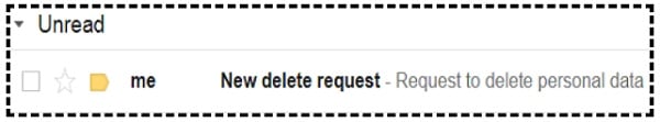 new delete request