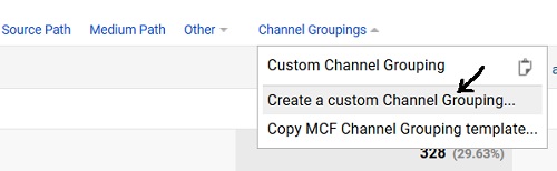 create custom channel grouping