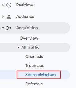 ga taux de conversation source support rapport google analytics