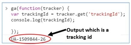 output tracking id