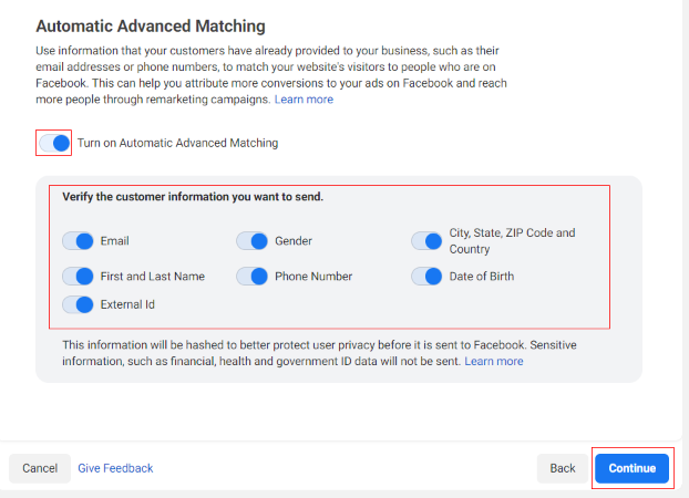 advance matching manually