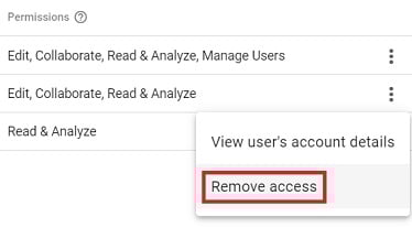 remove access