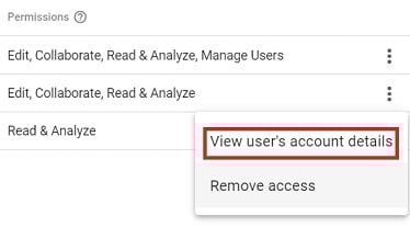 view account details
