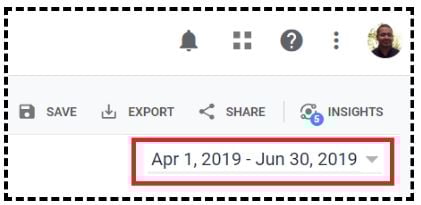 Set the date range of the report