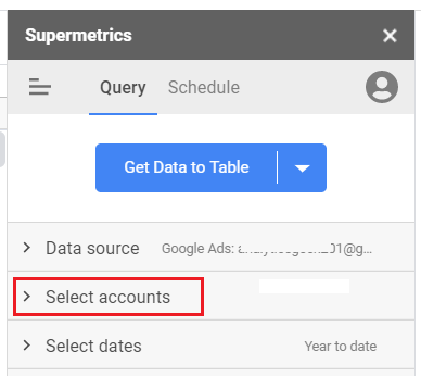 select accounts