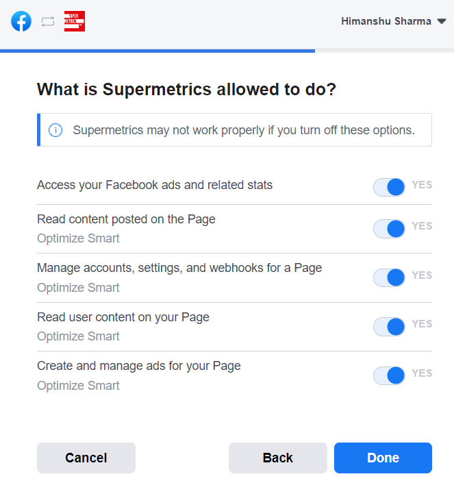 what is supermetrics allowed to do