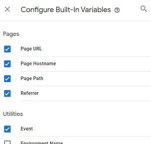 built in variables gtm2