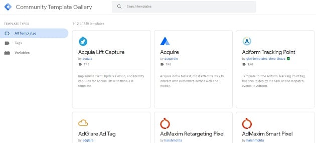 community template gallery
