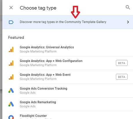 gtm community template gallery