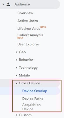 cross device reports user id view