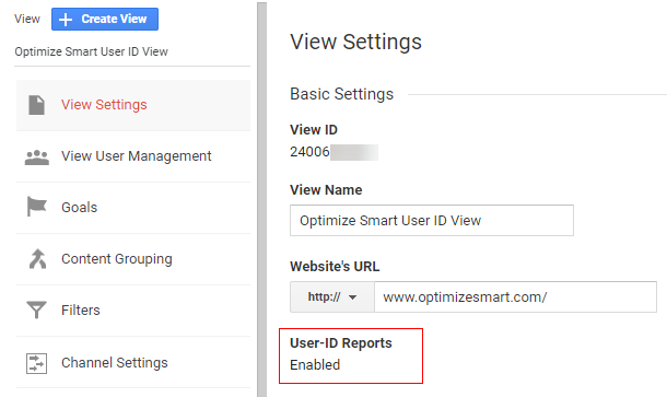 ga user id User ID reports enabled