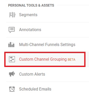 custom channel grouping