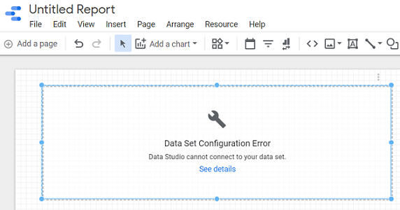 Data Set Configuration Error in Google Data Studio