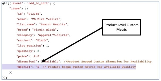 ga dimensions metrics Gtag Custom Metric