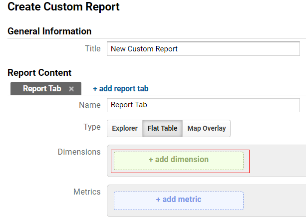 ga dimensions metrics add dimension