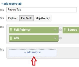 ga dimensions metrics add metric