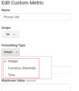 ga dimensions metrics edit cm