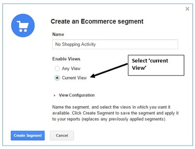 ga enhanced ecommerce tracking current view