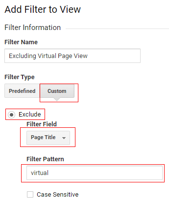 gtm virtual pageviews filter