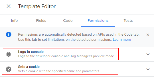 Permission Tab