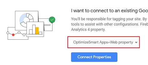 select your apps and web property