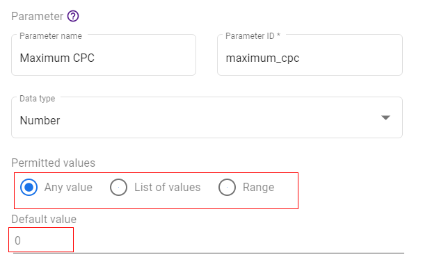 Google Data Studio parameters