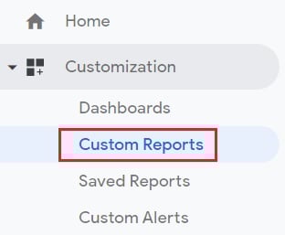 custom reports google analytics