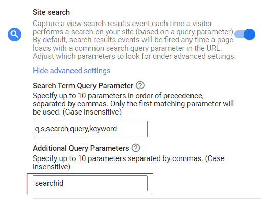 جستجوی سایت GA4 - ردیابی جستجوی سایت در Google Analytics 4 10 پارامتر سفارشی ردیابی جستجوی سایت ga4 1