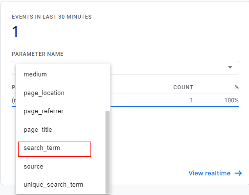جستجوی سایت GA4 - ردیابی جستجوی سایت در Google Analytics 4 22 عبارت جستجوی ردیابی سایت ga4