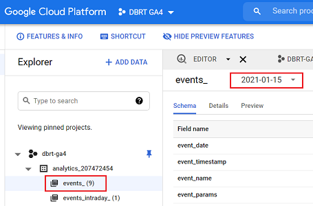 events_ & events_intraday_ tables in BigQuery for GA4 (Google Analytics 4) - Optimize Smart