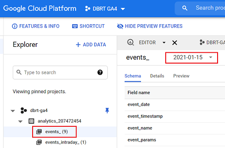 events_ & events_intraday_ tables in BigQuery for GA4 (Google Analytics 4)  - Optimize Smart