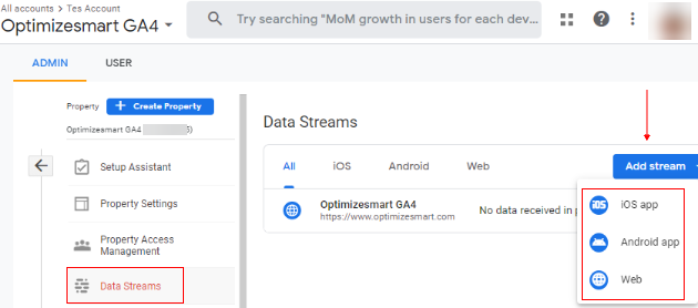 Google Analytics 4 training & tutorial with FREE GA4 ebook 4 Data streams in GA4