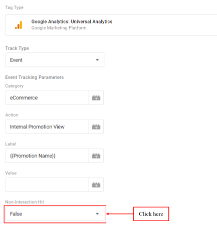 non interaction hit dropdown