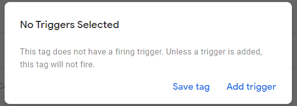 No Trigger Selected