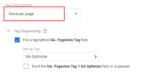Tag Firing Option