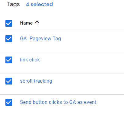 Tag selection