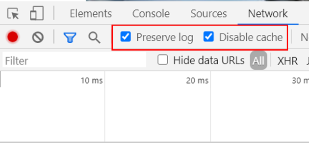 disable cache