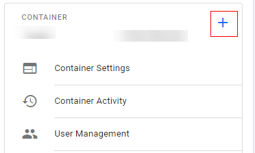 server side tagging create container