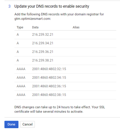 server side tagging custom domain 16a
