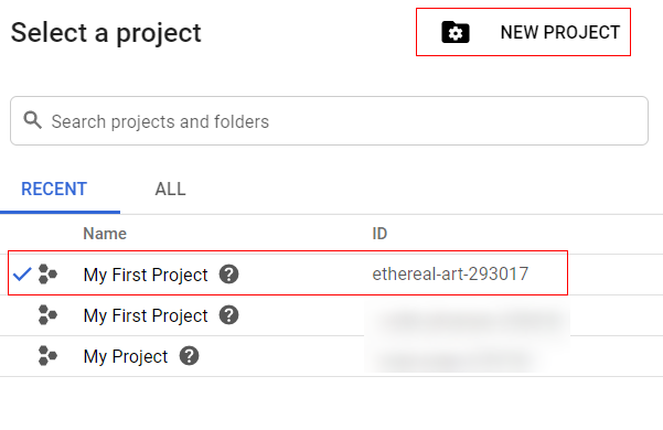 server side tagging select project 1