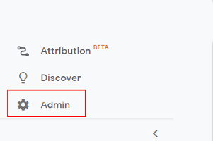 Click on ‘Admin in the left hand menu