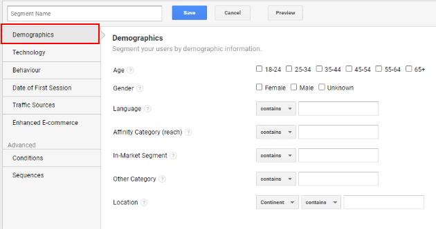 Demographic Segments