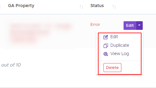 Edit status