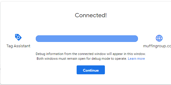 GTM Preview mode connected