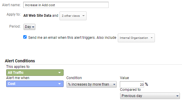 Increase in Add cost