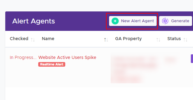 New Alert agent
