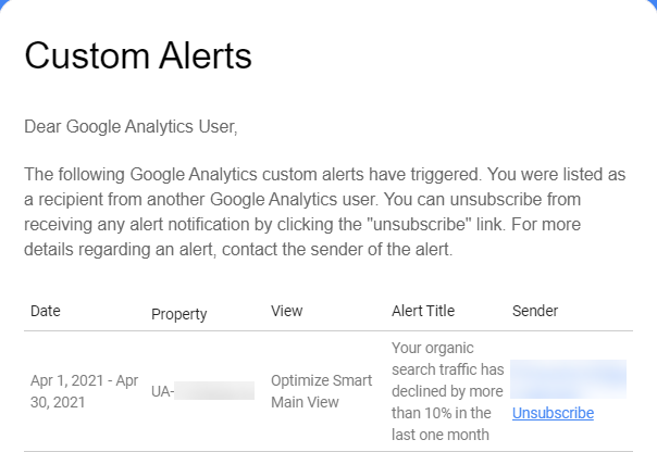 alert sample