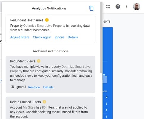 analytics notifications