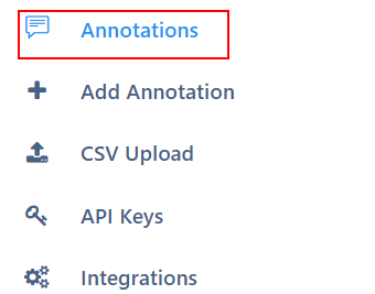 annotations menu