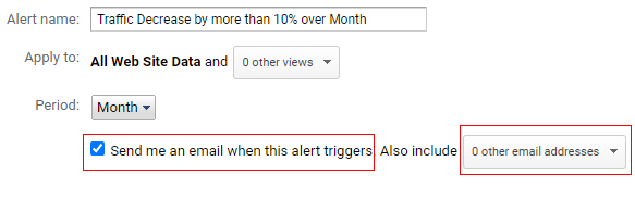 check box and email drop down